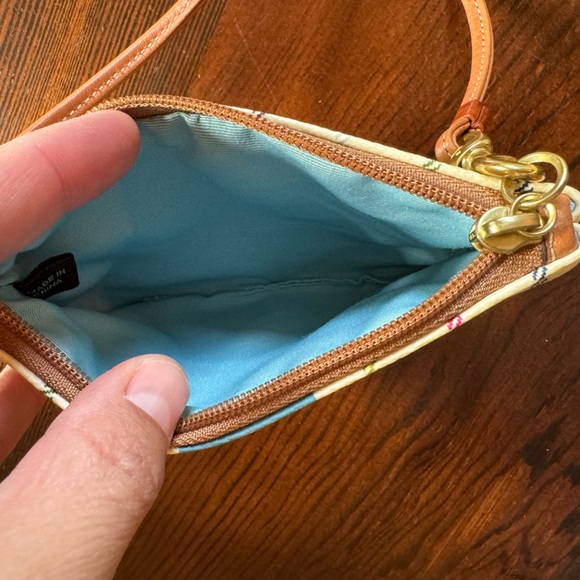 Coach 1941 Leather Tattersal Plaid Wristlet - Picture 5 of 6